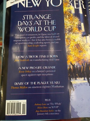 The New Yorker Magazine December 12 2022 ''Evergreens'' - HAS NEVER BEEN READ