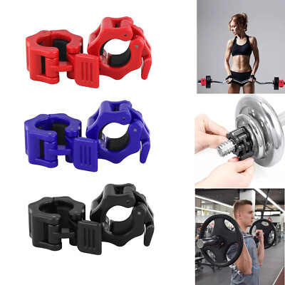 Spinlock Collars Pair Barbell Dumbbell Clips Bar Locks Weight Clamps 25mm  50mm UK