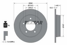 TEXTAR BREMSSCHEIBEN + BELÄGE HINTEN Ø262 für KIA SOUL II HYUNDAI 3915049
