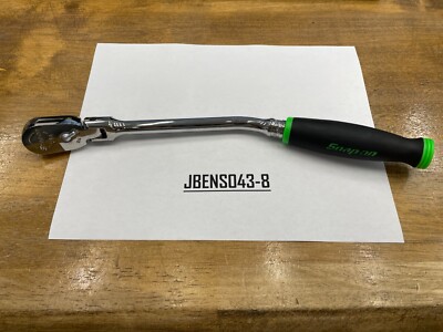 Snap-on Tools NEW GREEN 3/8'' Drive Soft Grip Bent Flex Head Ratchet FHBF80AG