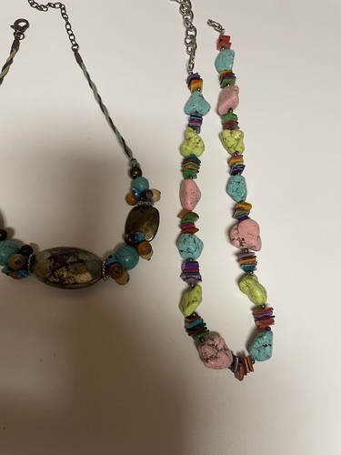 Vintage Necklaces Lot of 5 Assorted Chunky Beaded Fashion Estate Sale - Picture 16 of 21