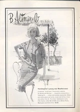 1965 B. Altman & Co PRINT AD Fashion Handmacher 3 Piece Ladies Suit Great ART 