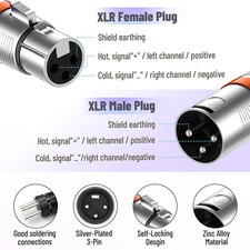 6 Pack Multi-Colored XLR Microphone Cable Audio Mic Cord for Stage Studio AU — image 7
