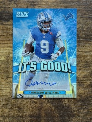 2025 Score Jameson Williams It s Good Auto Detroit Lions Autograph #IGG-JWS
