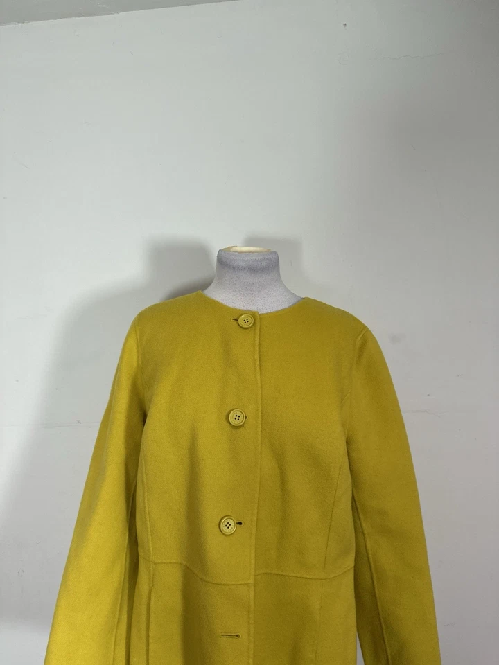 Chaqueta de mujer Talbots color amarillo lana manga larga talla 14 Foto 4 de 4
