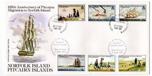 Pitcairn Islands/Norfolk Island 1981 Joint Issue Migration 125th Anniversary