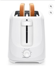 2-Slice Toaster White with 6 Shade Settings a...