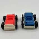 VTG Fisher Price LITTLE PEOPLE 930 Play Family Action Garage Cars x2 Fast Ship!!