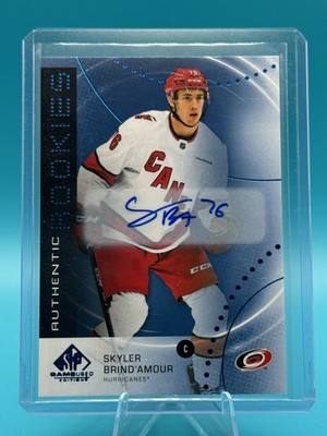 2025-26 UD SP GAME USED AUTHENTIC ROOKIES BLUE AUTO #AR-SB SKYLER BRIND'AMOUR