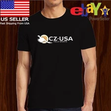New Hot Tee CZ USA Firearms Logo Men's T-Shirt American Size S-5XL