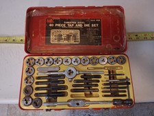 40 33 Piece Tap Die Set - Mit In The Original Metal Box Case-tungsten Steel