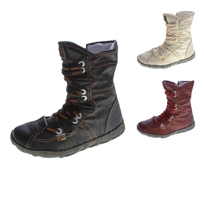 Leder Stiefeletten TMA 2013 Damen Knöchel Schuhe echt Leder Winter gefüttert