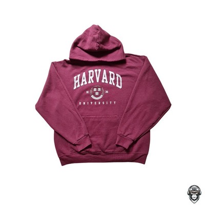 Hoodie Jerzees Harvard University Kapuzenpullover Bordeaux College Vintage L