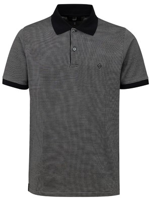 Dunhill Poloshirt Baumwolle und Seide schwarz