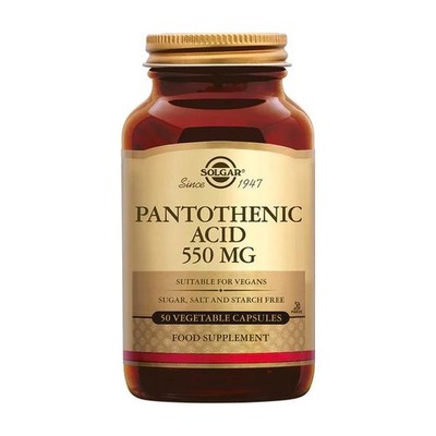 Solgar, Vitamin B5 Pantothensäure, 550 mg, 50 pflanzliche Kapseln