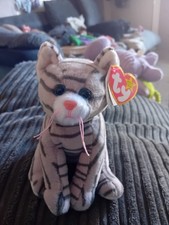Ty Beanie Babies Silver II The Cat, Small Plush Soft Toy, BNWT