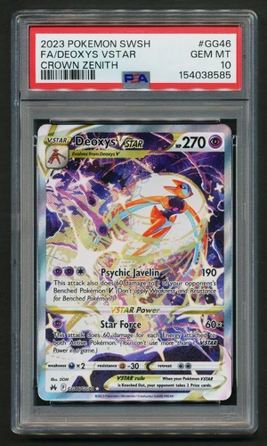 Deoxys VSTAR GG46/GG70 Galarian Gallery Holo Pokémon 2023 Crown Zenith PSA 10