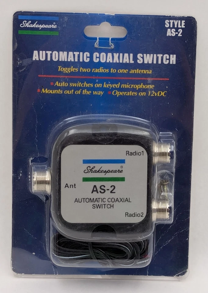 NEW Shakespeare AS-2 Automatic Coaxial Switch for Marine VHF Radio 12V 30W - NIP - Image 3 of 4