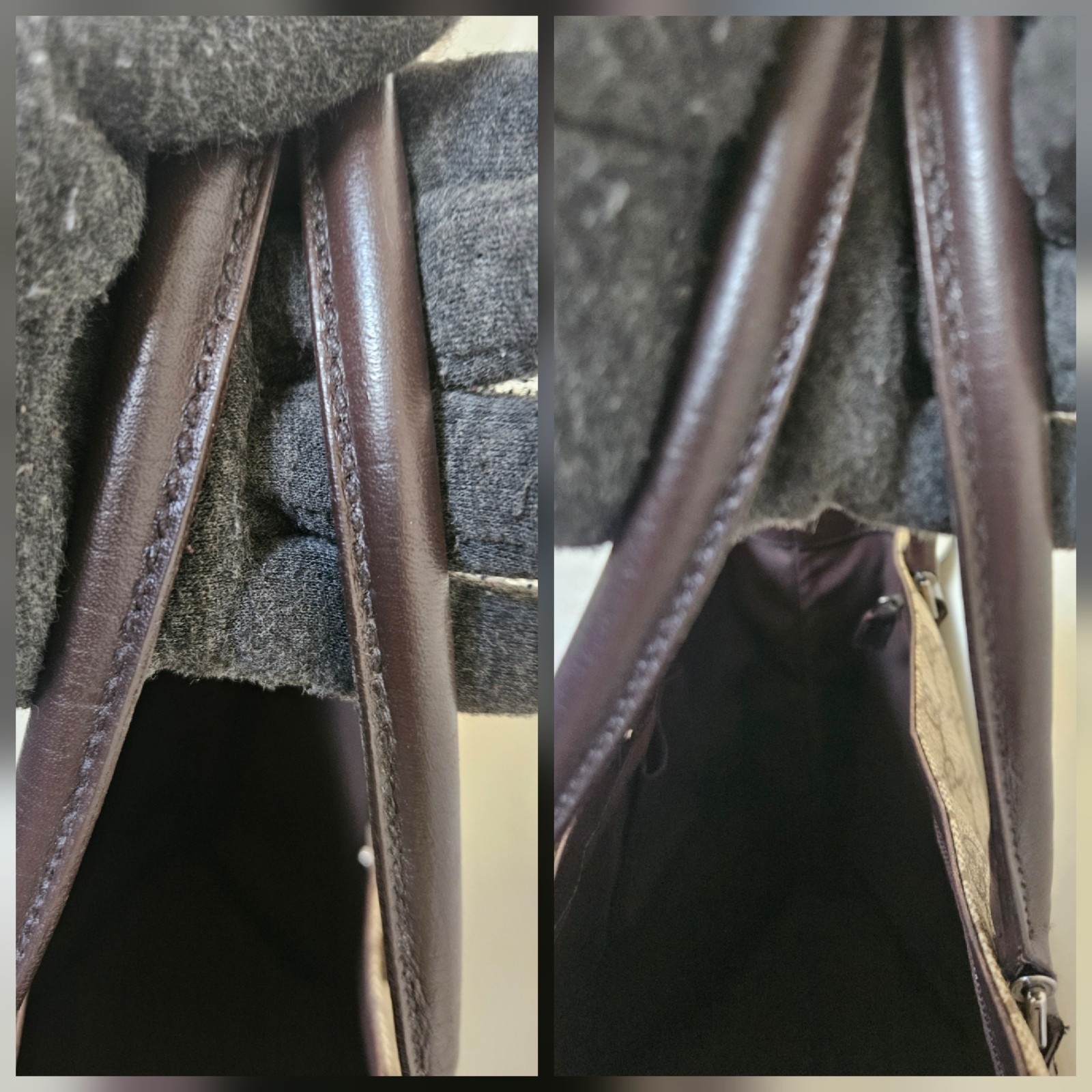 GUCCI GG Coated Canvas Handbag Tote Bag AUTHENTIC thumbnail 11