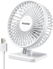 USB Desk Fan, Small but Powerful, Personal Portable Quiet 3 Speeds, Adjustable M