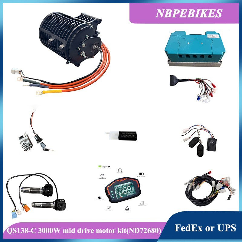reas1 d1 コンバーター QS138-C 70H 3000W mid drive motor kit with Fardriver ND72450
