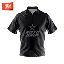 Custom Name Roto Grip Dapper Bowling Jersey Zip Polo Shirts S-5XL