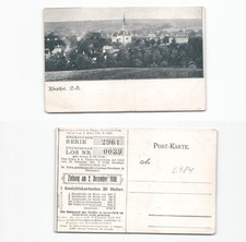 (c484)   Ansichtskarte Ebenthal N&Ouml;, 1908 mit Eindruck der Lotterie vom 2.12