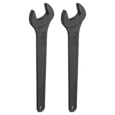 2pcs Single Open Ended Spanner Wrenches, 25mm for Auto Repair, Black