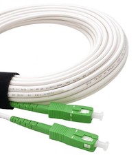   - 15m/49.21ft Fiber Optic Cable SC/APC to SC/APC Simplex Singlemode 9/125 m...