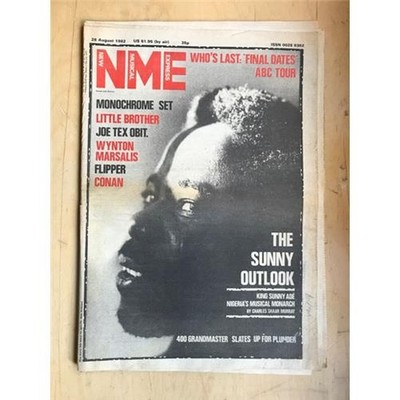 KING SUNNY ADE NME MAGAZINE AUGUST 28 1982 - KING SUNNY ADE COVER + FEATURE INSI