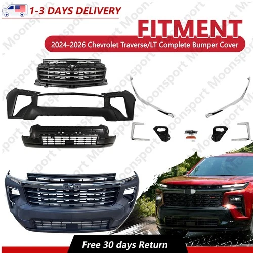 Complete Bumper Cover For 2024-2026 Chevrolet Traverse/LT w/ Grille
