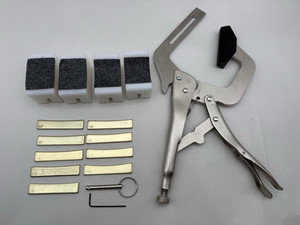 Handheld Fret Pressing Tool Luthier Fretting Tool w/ 4 Padded PVC Support *READ