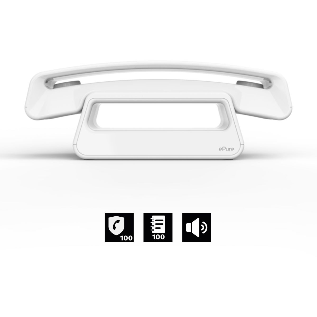 Téléphone sans fil ALCATEL ePure Iconic Blanc : l'excellence du design néo-rétro