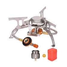 Portable Camping Gas Stove with 1LB Propane Tank Adapter, Foldable ... Fast Ship