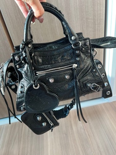 Balenciaga The City 115748 Bag, Leather, Black