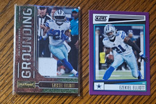 Ezekiel Elliott Relic -2022 Playbook Grounding Memorabilia + 2022 Score Purple