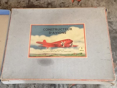 MECCANO – 9 Pièces Constructeur D’avion – Anciennes, Métal – Boîte Spéciale Aviation