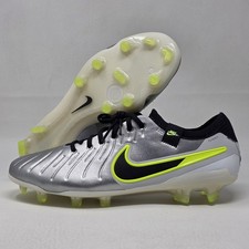 Nike Legend 10 Elite FG Pro Men Size 9 Soccer Cleats Metallic Silver HF8980-001