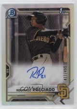 2021 Bowman Chrome Prospect Refractor /499 Reginald Preciado #CPA-RPR Auto 3hd
