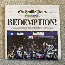 Seattle Seahawks Super Bowl LX Champs Seattle Times Newspaper 2/9/26