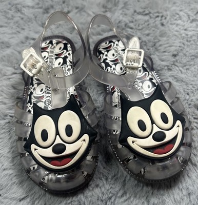 Mini Melissa Felix the Cat Clear Jelly shoes Sandals Size 9 Toddler Girls