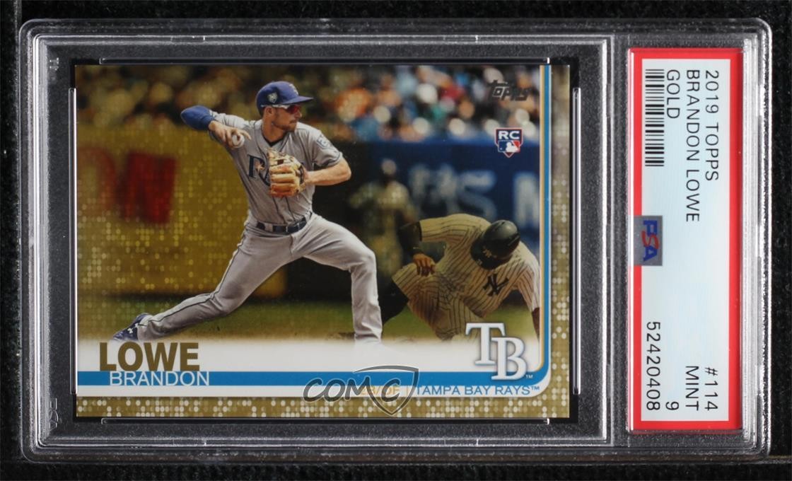 2019 Topps Gold 1291/2019 Brandon Lowe #114 PSA 9 MINT 0ji1