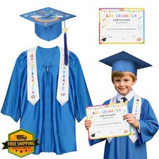 Kindergarten Graduation Cap Gown 2026 Tassel Certificate Toddler 27-33"