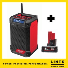 Milwaukee M12RCDAB+-0 12V Radio and Charger with M12B6 6.0Ah Battery