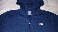 New Balance Big Boys Full Zip Fleece Hoodie Sweat Jacket Navy Blue L 14-16 NWT