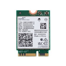 WiFi 7 Adapter for Intel BE202 M.2 PCIe Format Tri-Band 2.4/5/6 GHz Up to