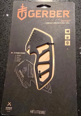 Gerber Gutsy Fish/Game Processing Tool, 4 function with bottle opener, Black-NEW