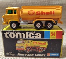 Tomica No 54 Hino Tank Truck Black Box Old Wheels Made in Japan