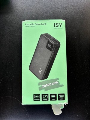 ISY IPP-20001 Powerbank 20000 mAh USB-C Schwarz (Neu)