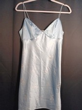 Princess Polly Babydoll Dress Women’s 10 Light Blue Floral Stargazing Slip Lined